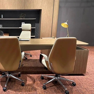 Executive Black Walnut Office Desk | Solid Wood | Mortise & Tenon | 200-360cm