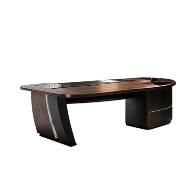 Luxury Executive Office Desk | Solid Ash & Walnut Wood | 2M-3M