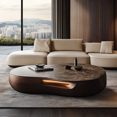 Nordic Solid Wood Coffee Table | Scandinavian Minimalist Lounge Furniture