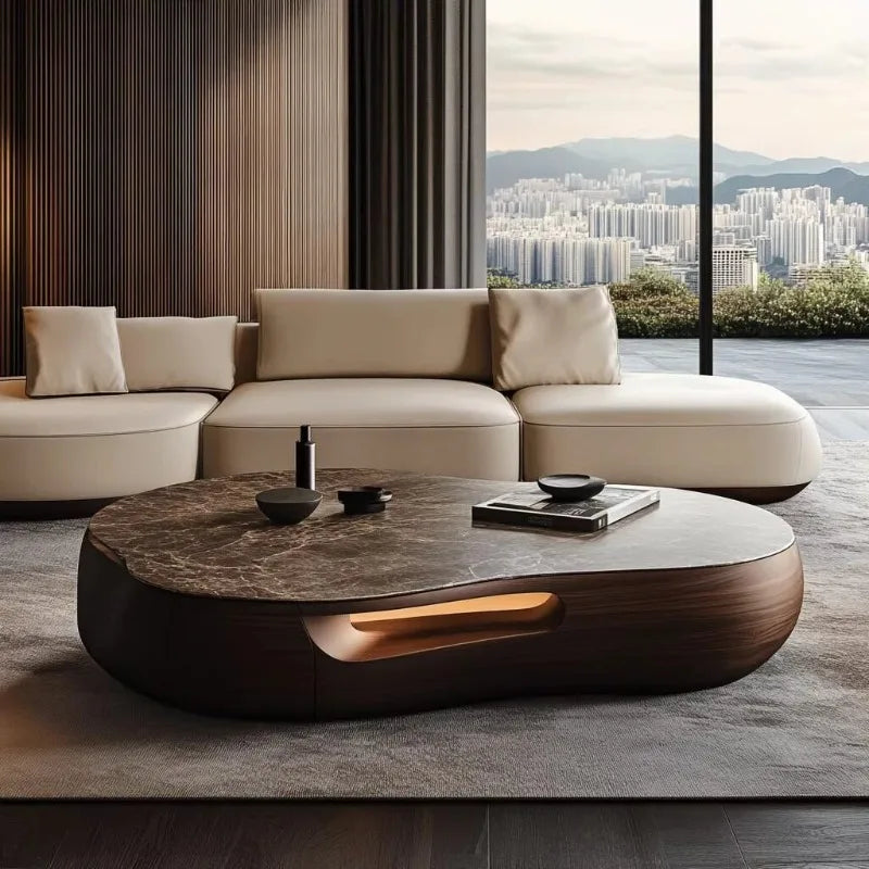 Nordic Solid Wood Coffee Table | Scandinavian Minimalist Lounge Furniture