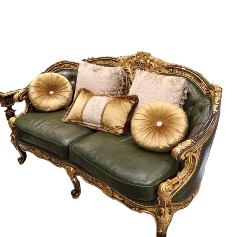 Navy Blue Cowhide Single Sofa Chair | Japanese Floor Lounge Chair