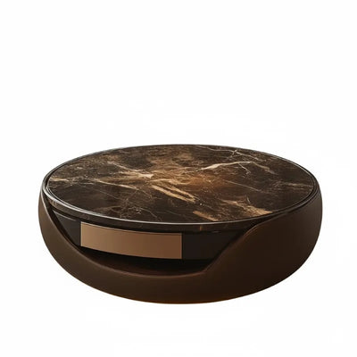 Round Solid Wood Coffee Table | Italian Minimalist Living Room Design