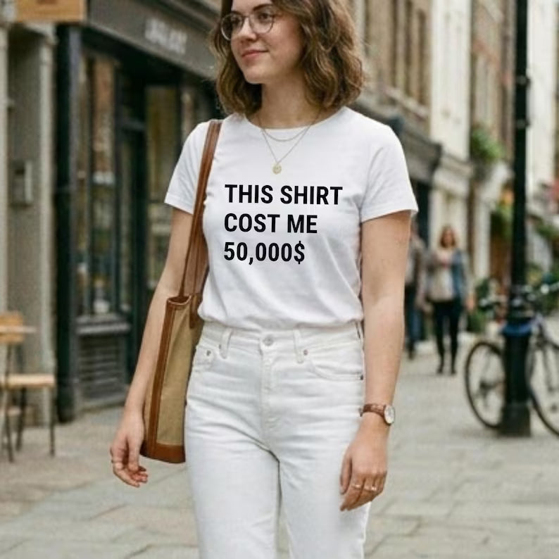 This Shirt Cost Me 50,000 Dollars T-Shirt PNG, Funny Rich Shirt Design, Expensive Shirt Png,Money Joke Tee,Viral Humor PNG, Digital Download